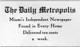 1910s - The Daily Metropolis advertisement