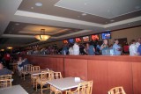 The lengthy (1+ hour wait in line) buffet dinner line at Rick Shaws retirement party