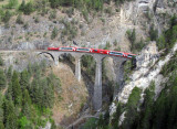 Five minutes out from Filisur - the Glacier Express on the Landwasser viaduct