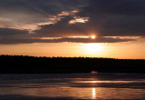 Sunset on the Neva River, Russia.