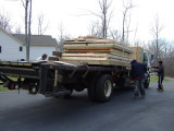 The truck arrives