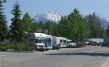 CAMPER VANS OUTSIDE MOTEL