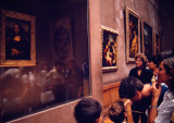 Viewing the Mona Lisa at the Louvre, Paris, 1982.