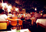 A restaurant in the Trastevere section of Rome, 1982.