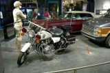 Highway patrol motorcycle, 1975. The California Highway Patrol became famous for its motorcycles.