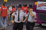 London Bobbies join in the fun of Carnival