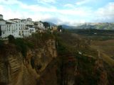 view of the old town of ronda, tajo valley below