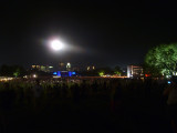 festival at night, austin in backgroun