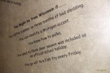 seen on the bathroom wall