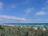 24 february Edithvale beach with view over Port Philip Bay towards Frankston