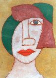 woman face- 16X16- Acrilic on panel -1980.JPG