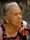 the lady with  nail polish