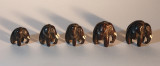 Dec 3  Miniature carved elephant family