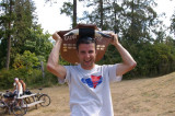 Me and the Cow Pie 8K trophy... ole!