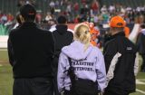 dr. favorito, april, and mike watch pregame warmups