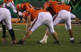 hollifield warms up before the second half