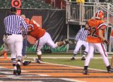 mark drives #40 into the end zone