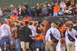 celebrating the win