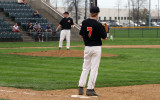 alex on the mound, adam at first