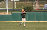 daniel makes a catch in centerfield