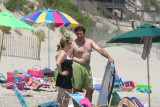 mary and lou on the beach