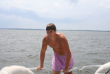 greg takes a dip in the sound