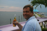 doug with a beer in duck