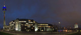 Parliament building at night