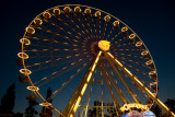 Ferris wheel at the end of the blue hour