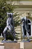 Statues and fountain at Semovazne Namesti