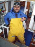 Guille kitting up on the Beagle Channel 