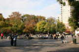 Fountain Plaza & Foliage Skyline