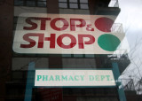 STOP &SHOP Sign  with Window Reflection of LaGuardia Place Residences