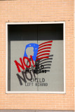 NO! Child Left Behind - NYU Student Center Window