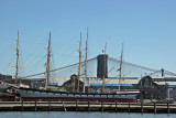 Clipper Ship Masts, Brooklyn & Manhattan/Williamsburg Bridges