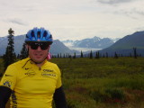Mike the Bike at the glaciers