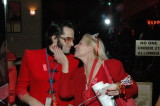 Wazzuguy (aka Elvis the Pelvis) getting a royal smooch from the Red Dress founder