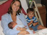 Happy Mommy and big brother Hutton with Colton