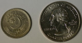 Pakistani 25 paisas (Quarter) coin with US Quarter 25cents - IMGP4658_cr.jpg