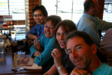 FOUR TROUBLE MAKERS AT BREAKFAST