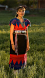 Navajo girl  in field