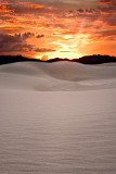 White Sands setting sun