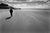 A very windy day on Sefton beach