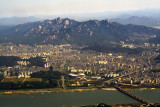 View of Seoul with the Bukhansan Mt