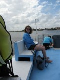 on the Moby Dick Boat tour out to see the Stingrays