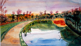 Canal Watercolor Painting
