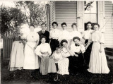 Katie Billig with friends from work and the Billig family in Lyons Station, PA