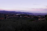 Sunrise over Florence as seen across the olive fields from the town of Bagno a Ripoli