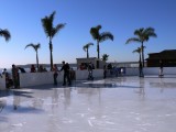 ice skating at the beach