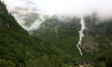 Waterfall from the Briksdal glacier